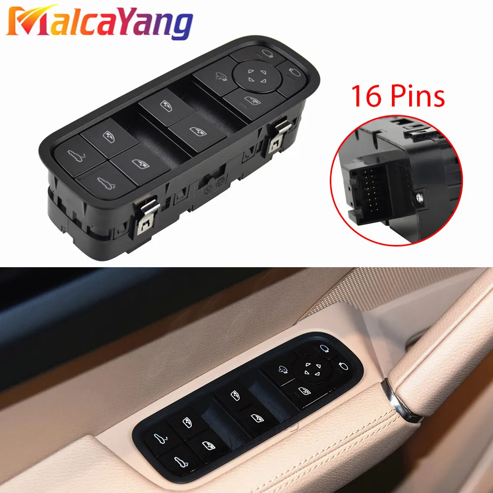 

New Power Window Mirror Control Switch 971959858CHUO 971959858EHUO For Porsche Cayenne Panamera 2017-2020 Car Accessories