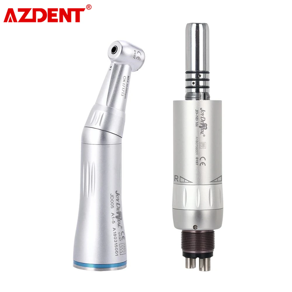 4 Hole Dental Inner Water Air Motor Low Speed Handpiece Push Button Contra Angle E-type Handpiece