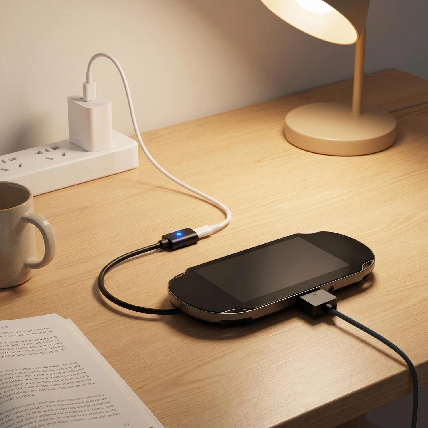 Фото Кабель USB Type-C для PlayStation Vita 1000 с индикатором зарядки, шнур-конвертер питания из ПВХ для консоли PS Vita 1000 №3