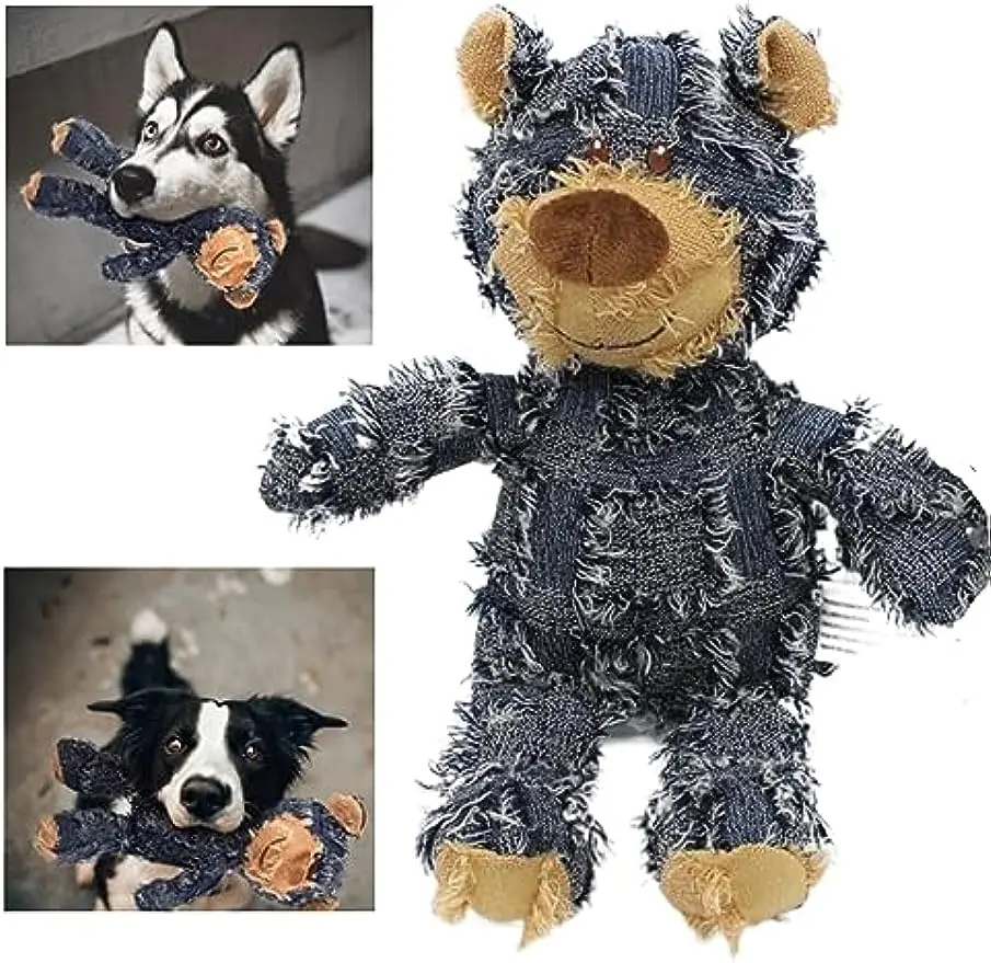 For Heavy Chewers Unbreakable Stuffed Plush Dog Toys