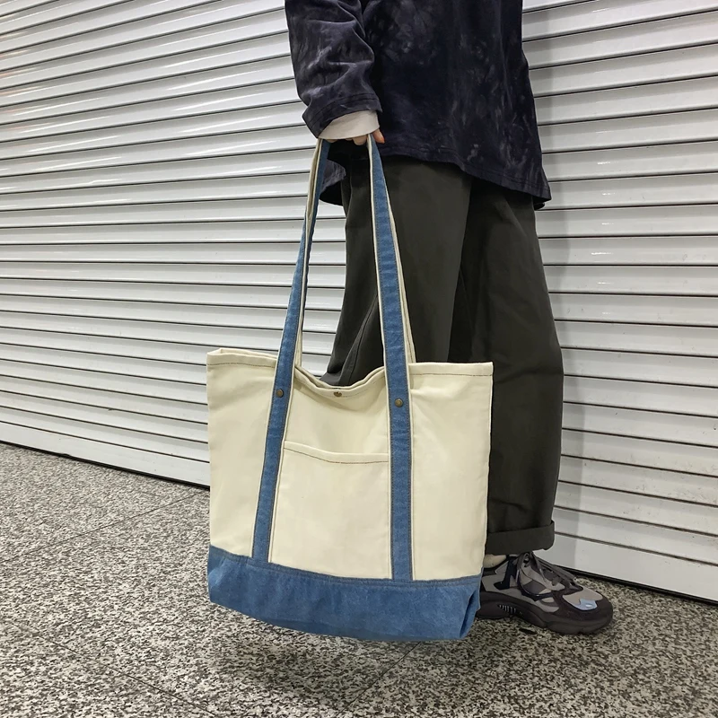 

Women Top-handle Bags Large Bag 2022 New Fashion Women's Retro Canvas Denim Women's Bag Shoulder Bag High Capacity Handbags