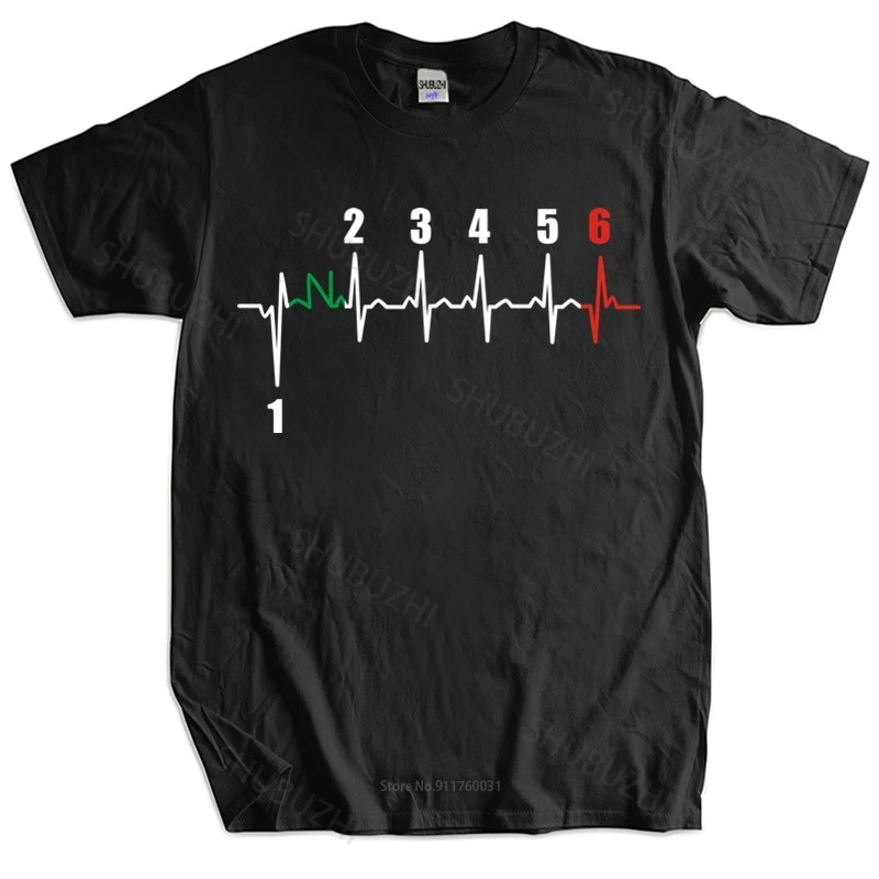 

Mens T-shirt Euro size TOPS Motorcycle Heartbeat Gear T-Shirt Biker Lover Gift unisex tee-shirt women top tees