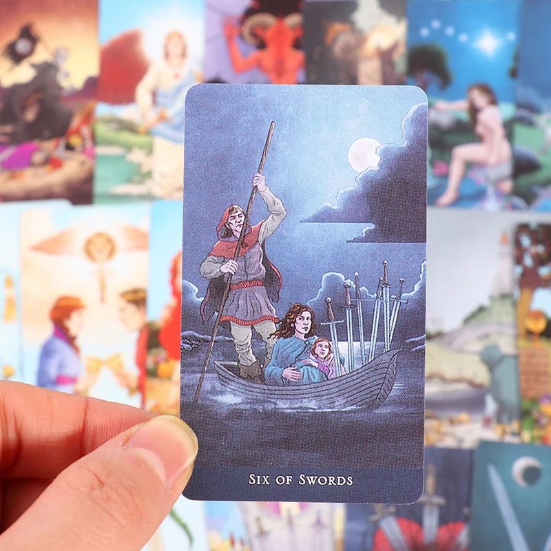 

Tarot Board Game Cards Mysterious Divination Deck Family Party Games English Version Vintage Color Cards