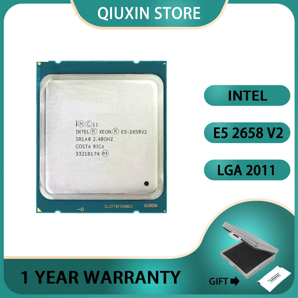 

Intel Xeon E5 2658 V2 E5 2658V2 Processor CPU 2.4GHZ 10-Core 25MB LGA 2011 95W