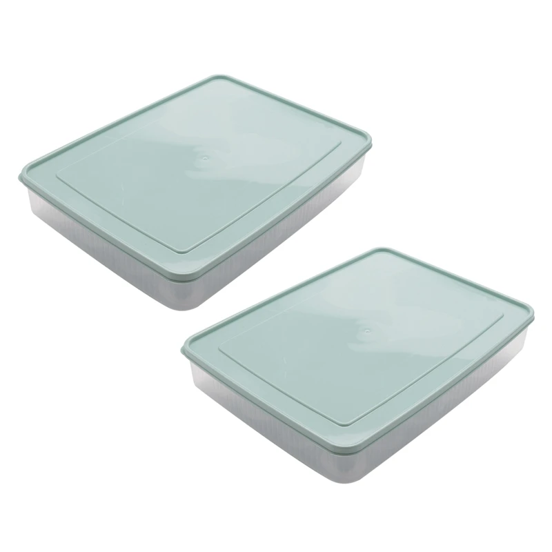 

Big deal 2X Plastic Egg Box Kitchen Egg Storage Box 24 Grid Eggs Holder Stackable Freezer Storage Organizers Egg Storage Green
