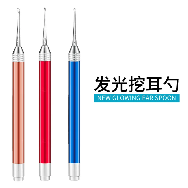 

LED FlashLight Earpick Baby Ear Cleaner Endoscope Penlight Spoon Cleaning Ear Curette Light Spoon with Magnifier Ear Wax Removal