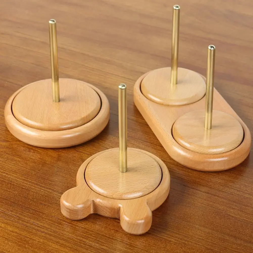 

Yarn Holder Wooden Spinning Knitting Tools Beginner Sewing Wool Accessories Crochet Winder Rotation Spool Ball Thread Stand U3H1