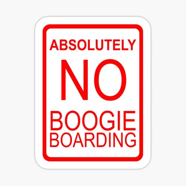 

Absolutely No Boogie Boarding 5PCS Car Stickers for Cute Cartoon Fridge Window Room Art Wall Print Decorations Kid Funny Car