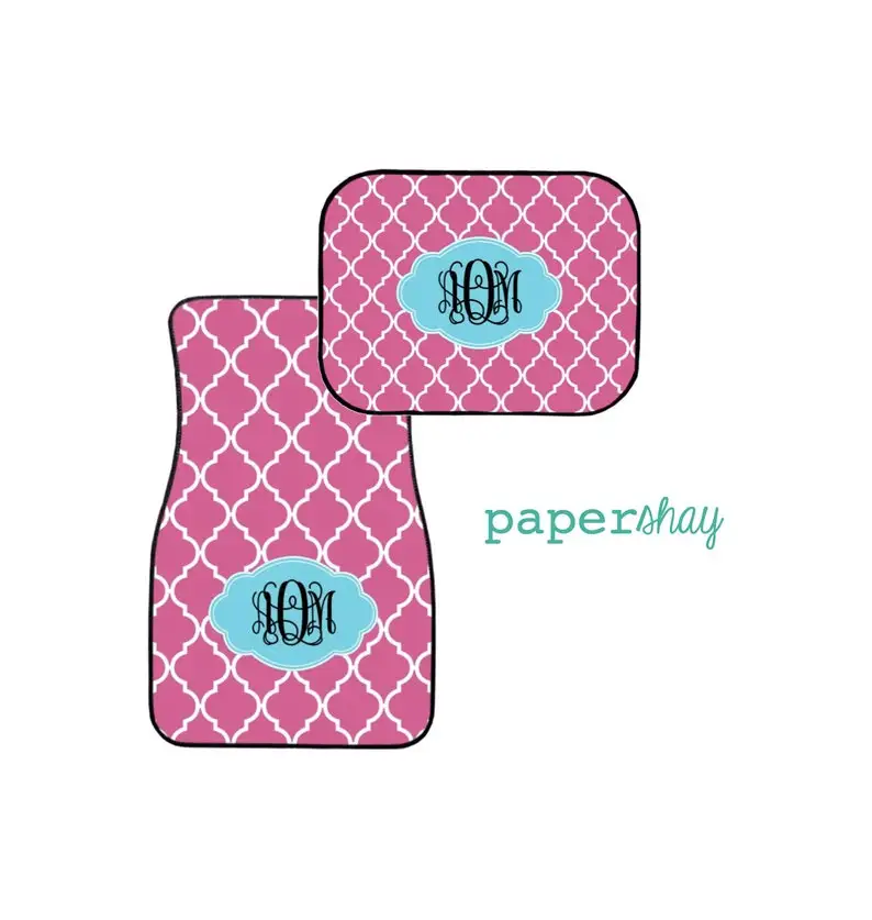 

Monogram Floor Car Mats, Personalized Floor Mats for Your Car and SUV, New Driver Gift