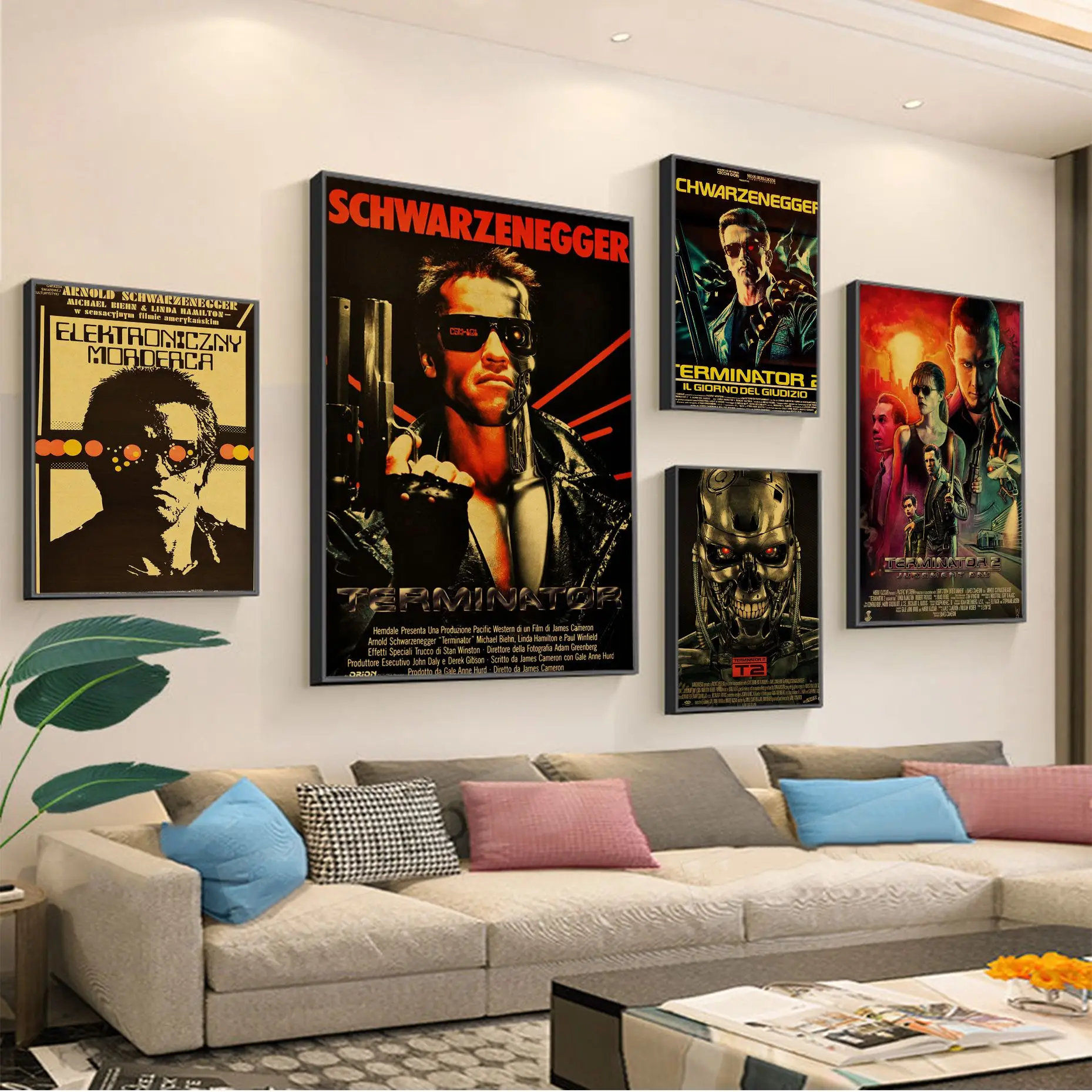 

Retro Posters and Prints Classic Movie The Terminator Home Room Wall Decoration Vintage Poster Paintings Printed Wall Decor