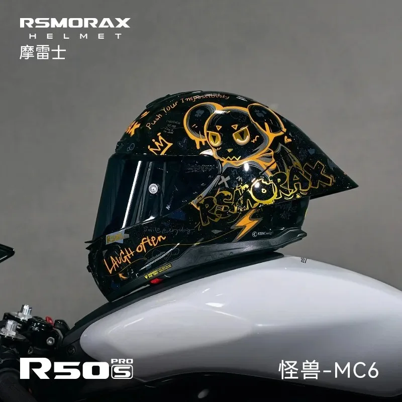 Фото Мотошлем RSMORAX R50S Pro для женщин, полнолицевой, с большим спойлером, для шоссейных гонок, легкий №1
