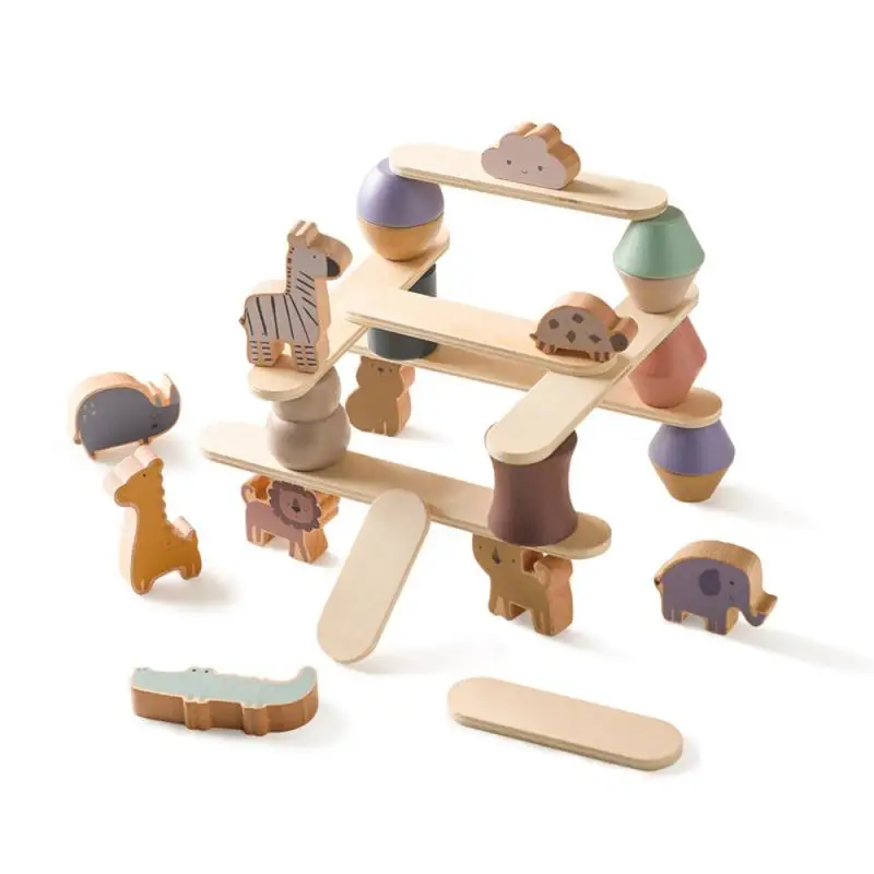 

Деревянный поезд для раннего развития животных, воображение, развивающая игрушка, твердая древесина, Монтессори для обучения, Детский пазл