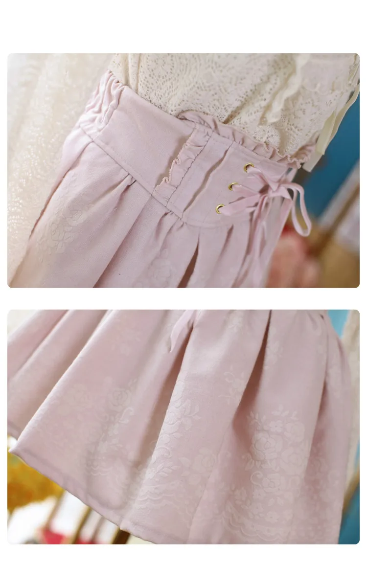 Распродажа юбки с высокой талией Лизы из японской бархатной ленты Флокированным