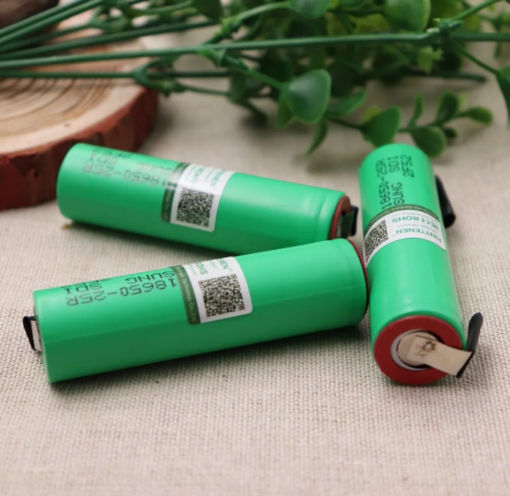 100% Новый оригинальный для 18650 2500 мАч аккумулятор INR18650 25R 20A разрядные литиевые
