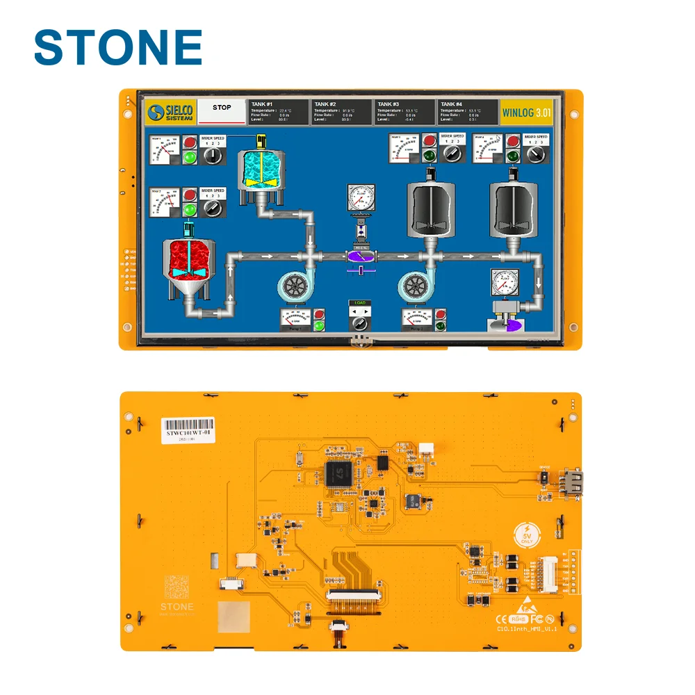 STONE 10.1 Inch Graphic TFT LCD Module Smart Programmable Touch Screen Display Intelligent Control Board HMI Embedded Software