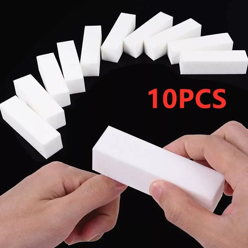 

Hot Sale Acrylic Block Mini Sponge Nail File White Sanding Buffer Block Polish Pedicure Manicure Nail File Buffer Art Tools
