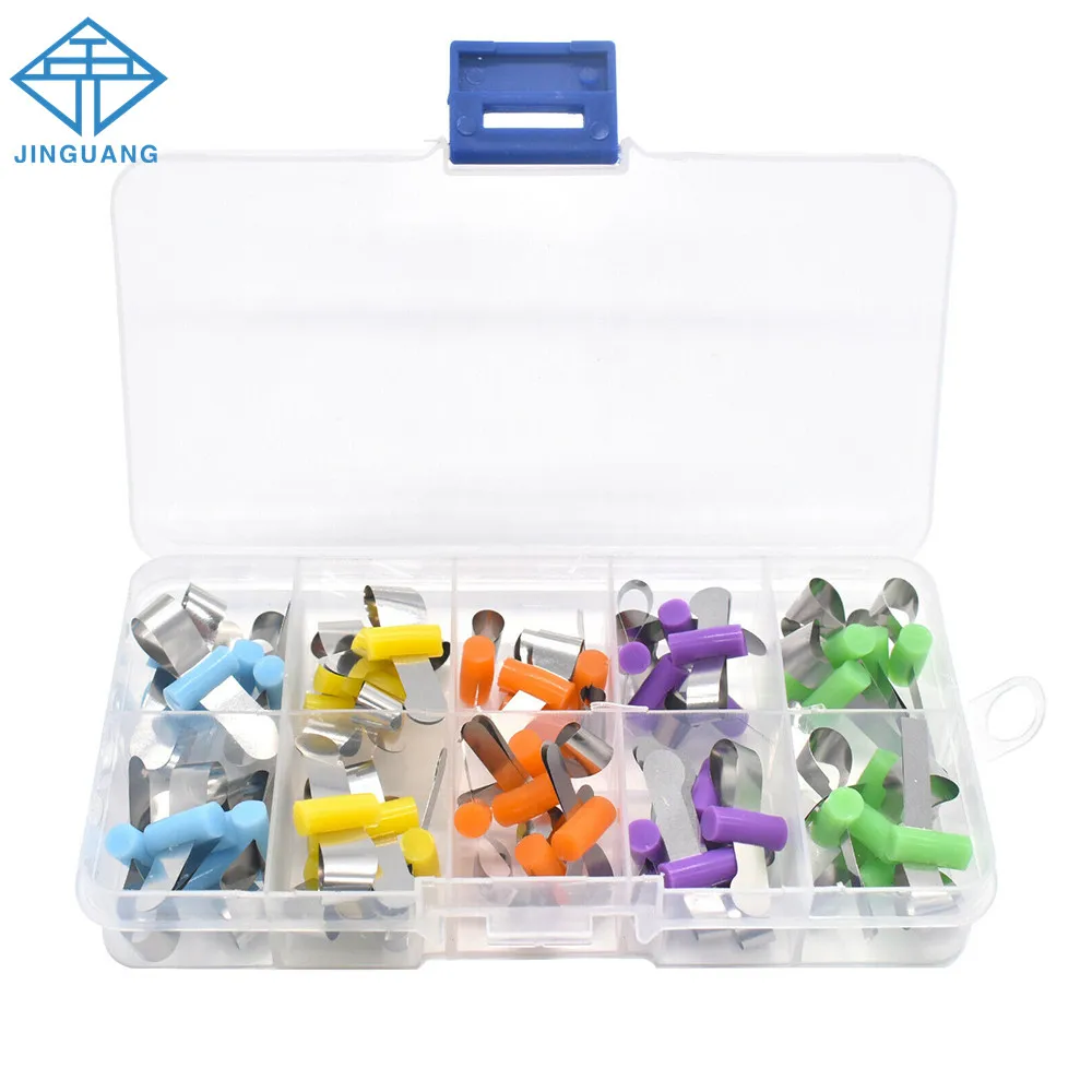 

4box Dental Matrices Metal Retainer Ring for adult Children Matrix Bands Retainerless With Lock Oral Consumables