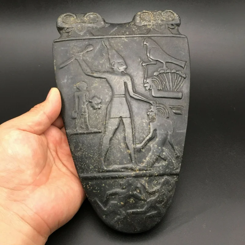 

Ancient Culture，Meteorite Jade、Rock Painter Yu Tablet Statue c009
