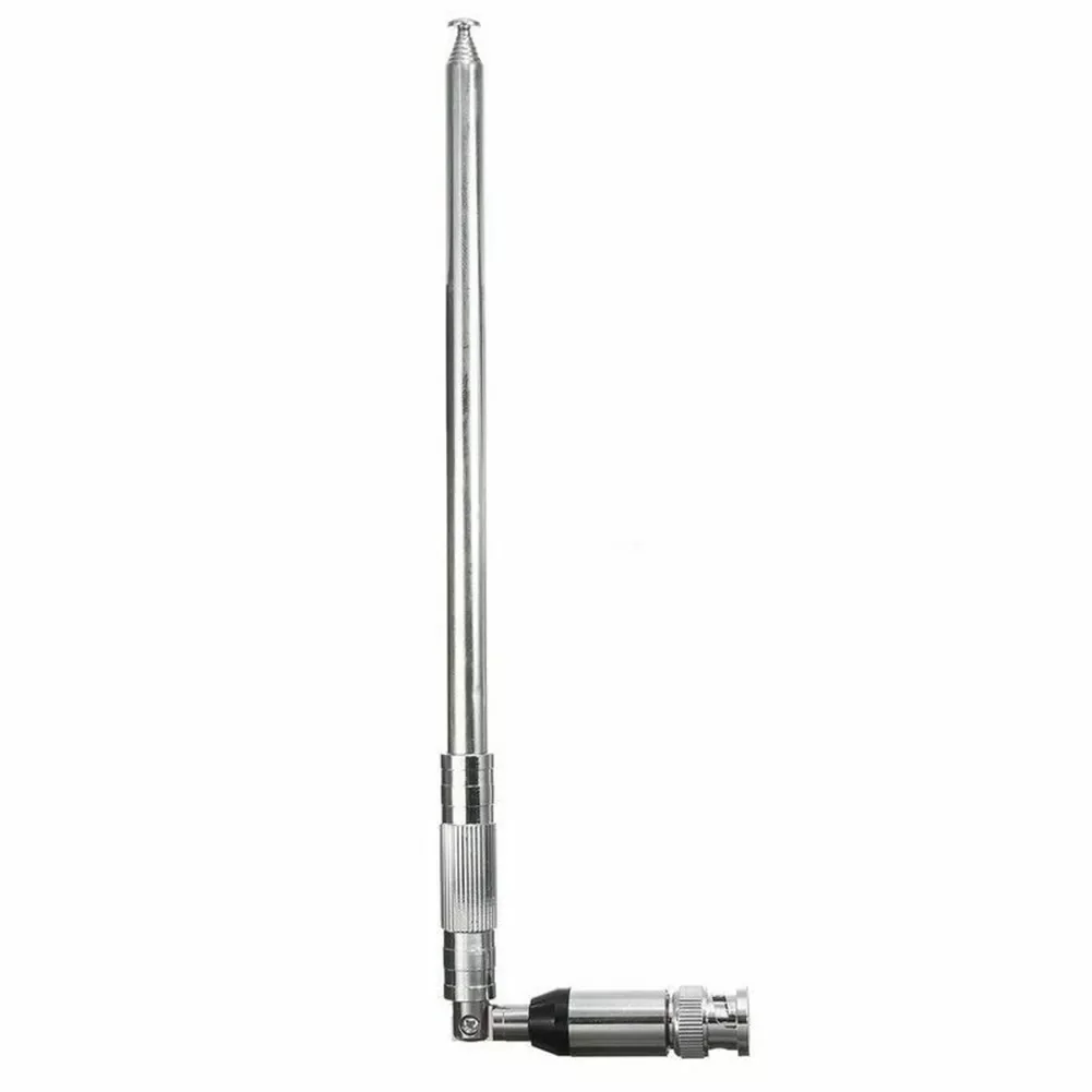 

118-136MHZ Office Telescopic Home Intercom Antenna Foldable High Gains Stainless Steel BNC Interface Long Rod For Aviation