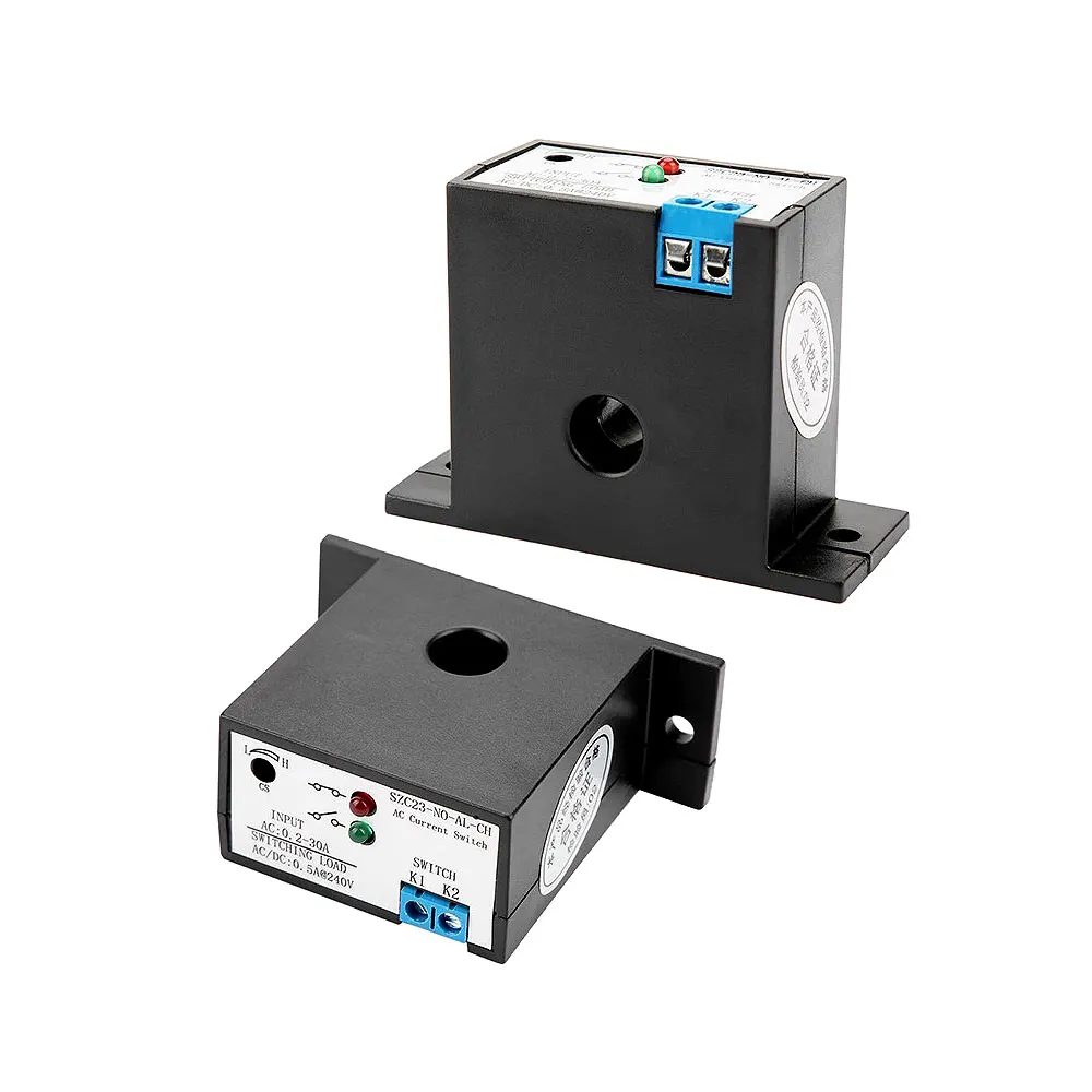 

SZC23-NO-AL-CH Normally Open Current Transformer Switch AC Current Detector Adjustable AC 0.2-30A