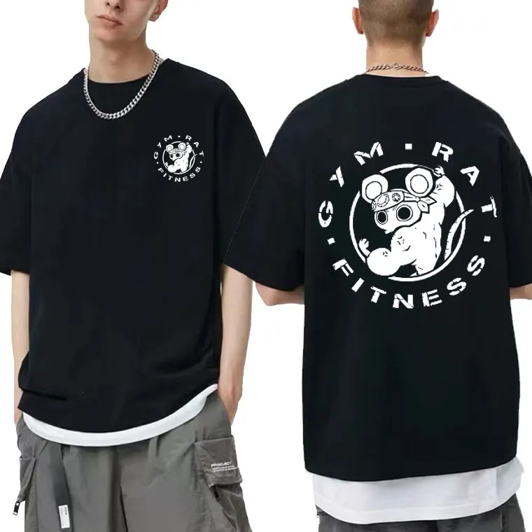 

Anime Demon Slayer T Shirt Japanese Funny Uzui Tengen Muscle Rat Fitness Graphic Print Tshirt Men Women Manga Oversized T-shirt