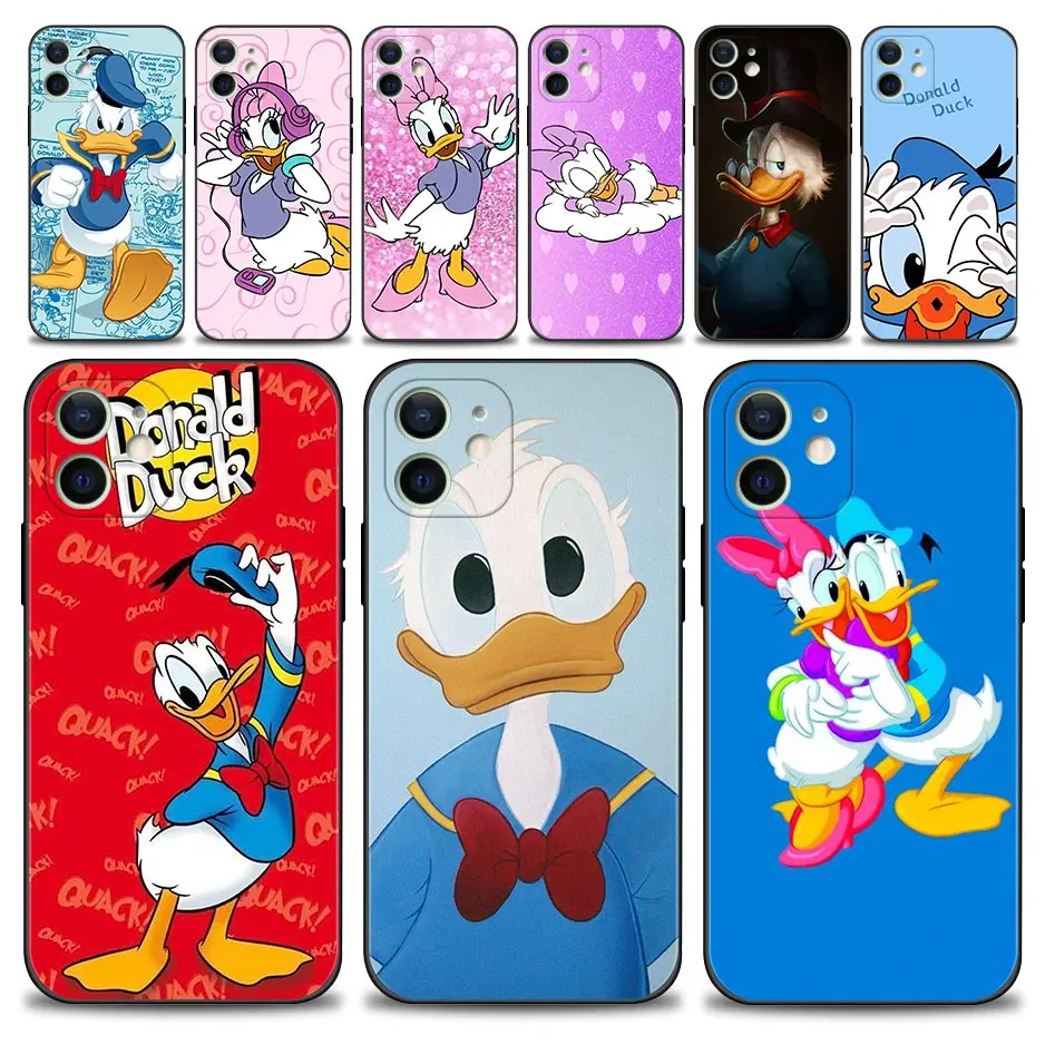 Love Donald Duck & Daisy Duck Phone Case For Apple iPhone 13 12 11 Pro Max 13Mini XS Max XR X 7 8 6 6S Plus SE2022 Shell Fundas