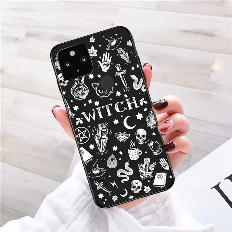 Girly Pastel Witch Goth Cat Чехол для телефона Google Pixel 8 7 Pro 7a 6A 6 8A 5A 4A 3A 5 4 3 XL