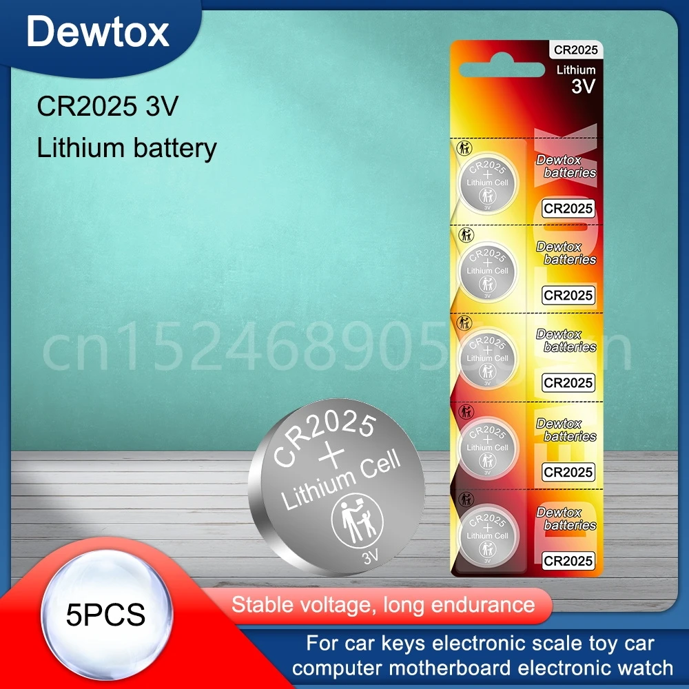 5 шт., литиевая батарея CR2025 CR 2025 3 в для часов, игрушек, калькуляторов, пультов управления DL2025 ECR2025 BR2025