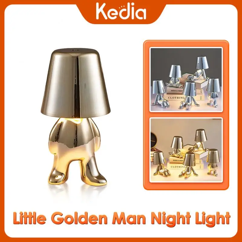 

Креативные настольные лампы с Usb, 5 В, светодиодные прикроватные настольные лампы в скандинавском стиле для спальни, настольные декоративные лампы, ночники для маленького золотого человека