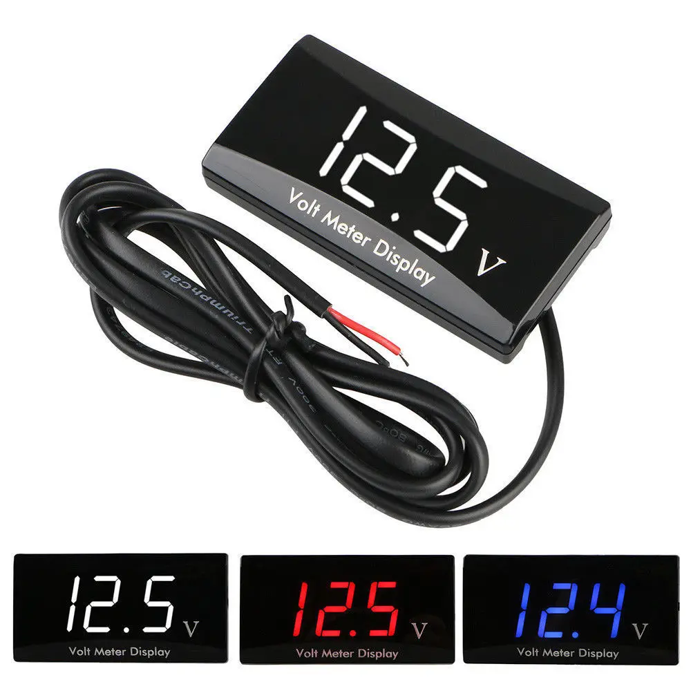 

LED 12V Display Digital Voltmeter Panel Volt Voltage Meter Tester Reverse Connection Protection For Car Motorcycle Dropshiping