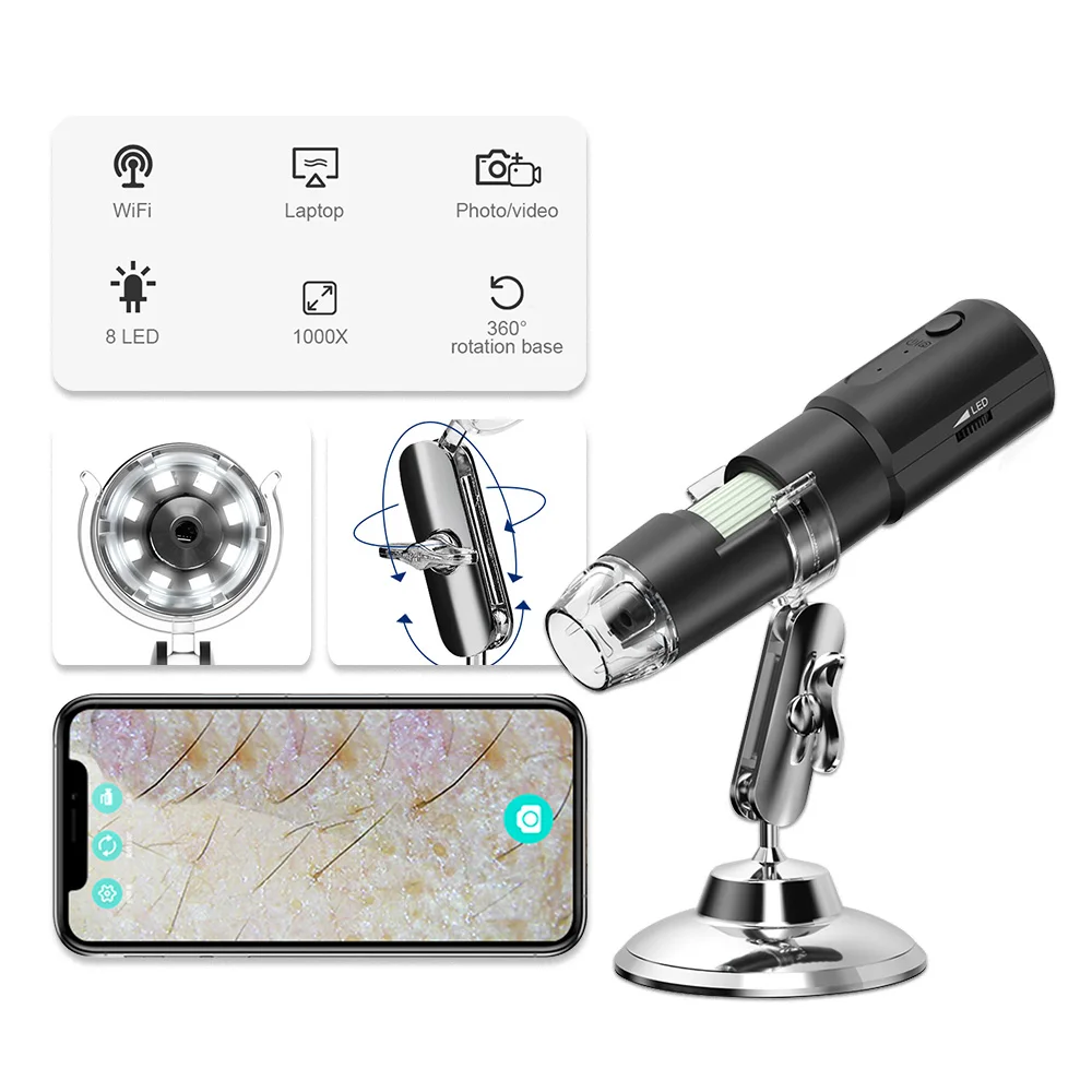 

WIFI Endoscope Camera Mini Inspection Camera IOS System Wireless Camera Microscope Rechargeable for iPhone Android Smartphone