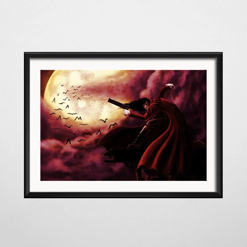 

Hellsing классические аниме постеры и принты вампира Настенная картина на холсте картины украшение комнаты эстетический плакат
