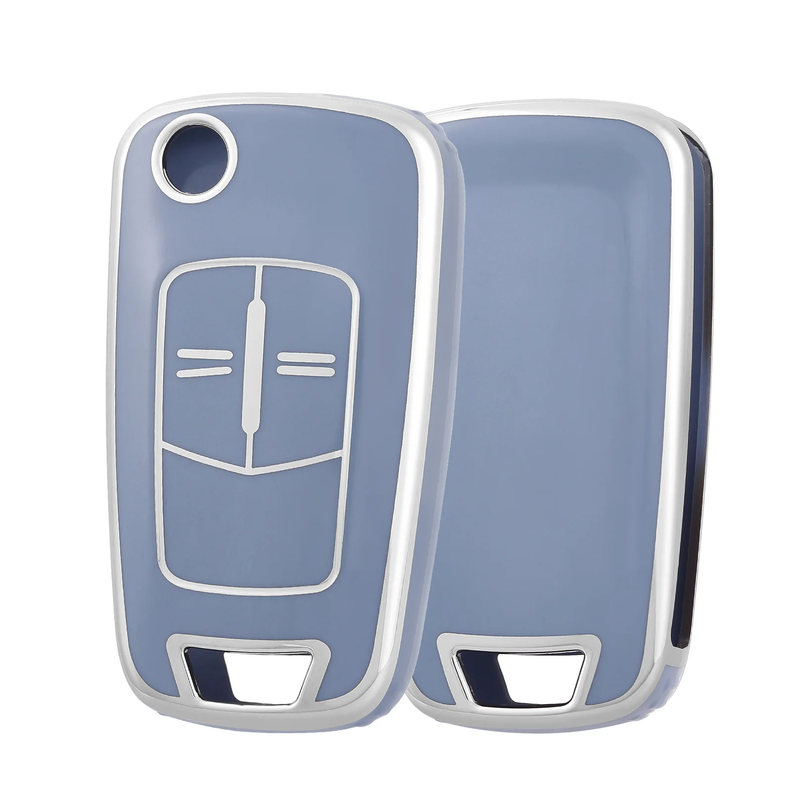 

9 цветов, 2 кнопки для Vauxhall Opel Astra J Corsa D Vectra C Zafira L778 Insignia, аксессуары, серебряный чехол для автомобильного ключа из ТПУ