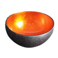 multicolor food container compact durable coconut shell vintage anti wear painted bowls for restaurant
