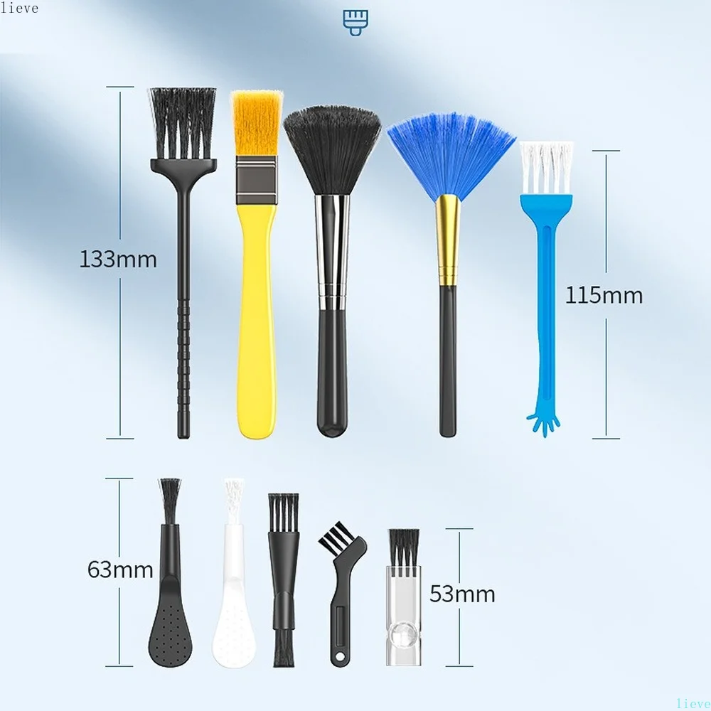 

10 Pcs Portable Kit Brush Laptop Cellphone Shaver Anti-Static Dusting Cleaning For Computer Keyboard Small Space Cleaner Car