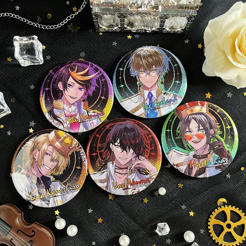 

Luxiem Shu Mysta Ike Vox Luca Cute Cartoon Badge Brooch Kawaii Nijisanji Periphery Toy Sweet Girl Dress Up Lovely Holiday Gifts