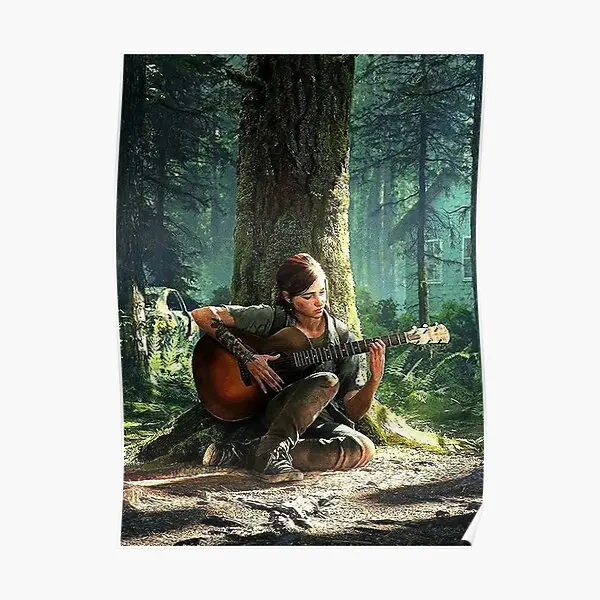 

Ellie Guitar Poster Modern Vintage Painting Room Art Wall Home Decoration Picture Mural Print Funny Decor No Frame