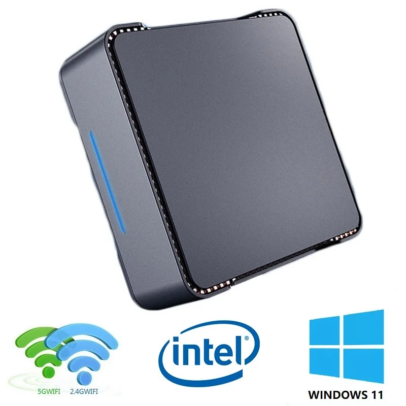 GK3V Pro MINI PC N5105 Intel Celeron J4125 Windows 11 Mini PC DDR4 8GB 256GB SSD Dual 1000M LAN 4K VGA Desktop Gamer Computer