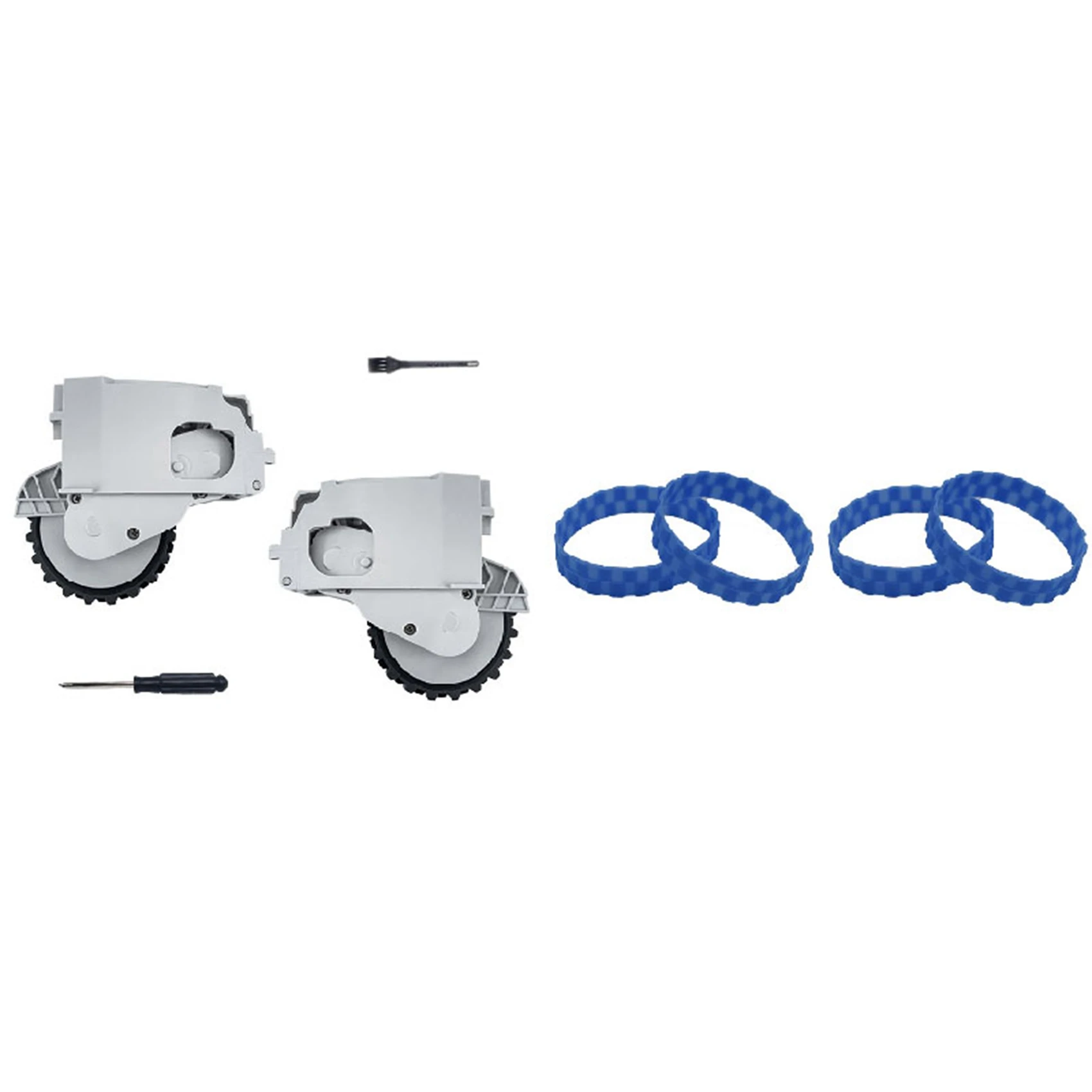

2 Set Vacuum Cleaner Accessories: 1 Set Wheel Sweeper Tire Accessories Set & 1 Set Anti-Skid Anti-Wear Tire Skin