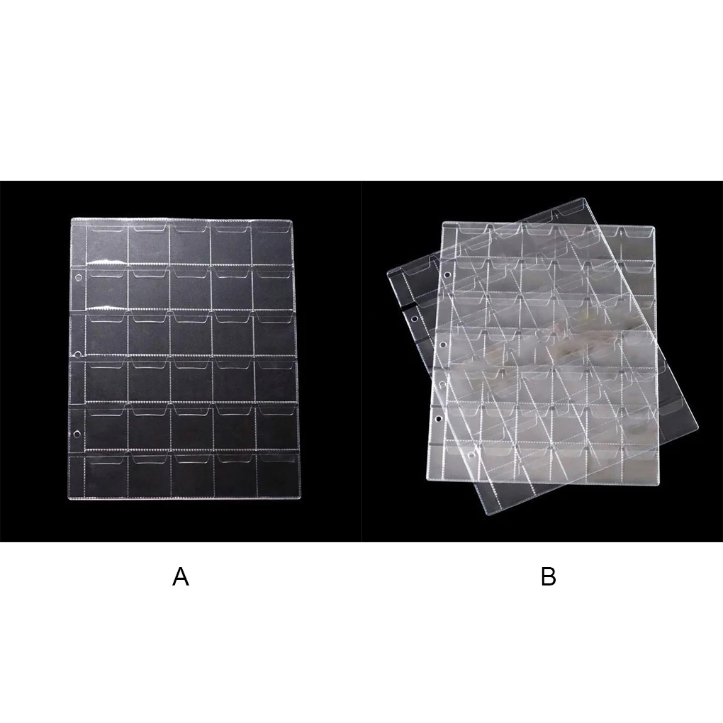 

10 шт., прозрачные карманные держатели-органайзеры для коллекции монет