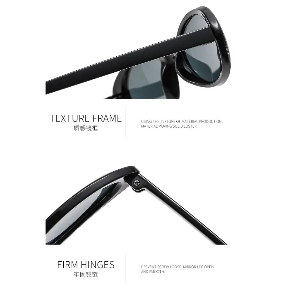 Очки солнцезащитные в овальной оправе UV400 для мужчин и женщин модные