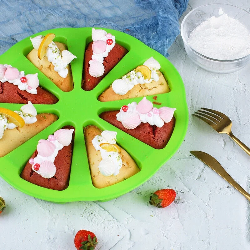 

8-полостная силиконовая форма для выпечки торта, «сделай сам», инструменты для выпечки, форма для выпечки, кухонные треугольные инструменты, Новинка