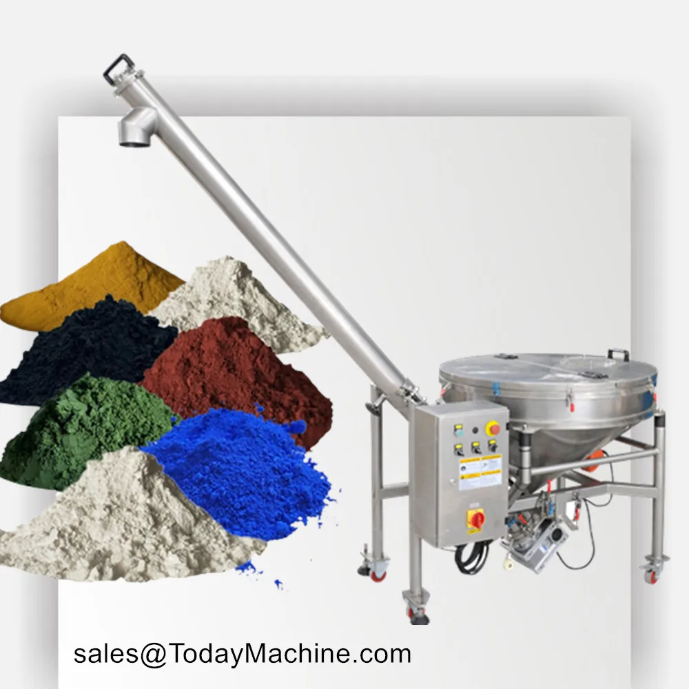 

Easy Clean Powder Auger Screw Feeding Machine By Conveyor With Elevator Washing Powder Spiral Promotion