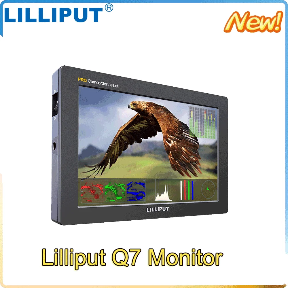 Lilliput Q7 7 pollici IPS Full HD 1920x1200 sul Monitor di campo della fotocamera custodia in metallo con convertitore di segnale SDI e HDMI funzioni nuovo
