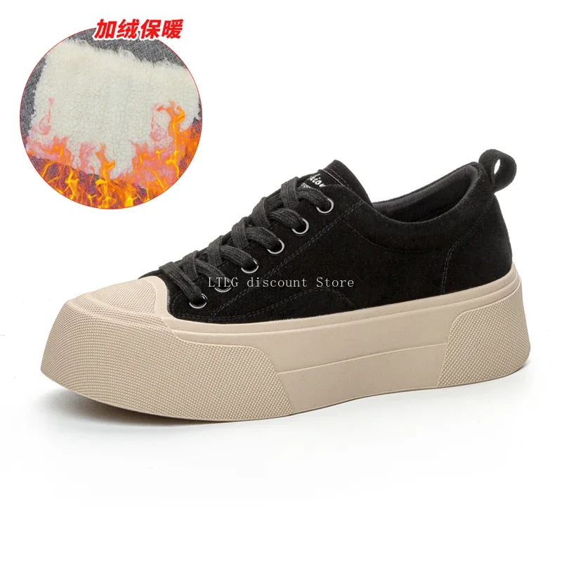 Осенние женские туфли брендовые кроссовки на платформе новинка 2024 увеличение