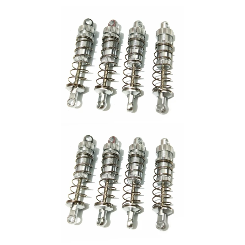

8Pcs Metal Front Rear Shock Absorber For WPL C14 C24 MN D90 MN45 HS 18301 Wltoys A959 K929 Rc Car Upgrades,Silver