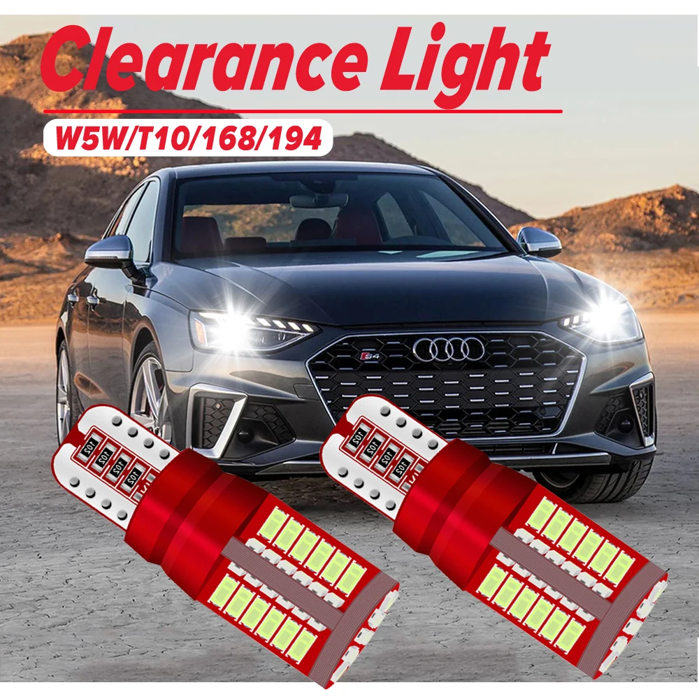

2x W5W T10 светодиодный 168 194 12V 6000K 3014 57SMD Автомобильная 5 светодиодный Клиренс клиновидный боковой поворотный одиносветильник свет сверхъяркий ...