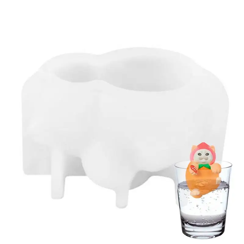 

Ice Silicone Mold Cute Ice Cube Maker Molds Leak Proof Easy Release 3D Ice Cube Molds Creative Gift For Family And Friends