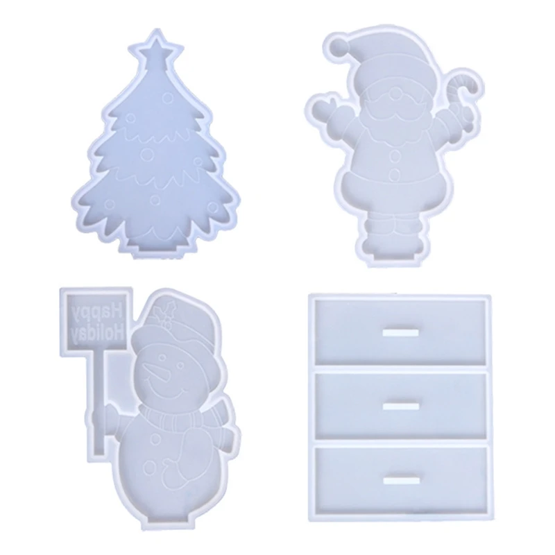 

Santa Claus Snowflakes Silicone Mold Xmas Tree DIY Craft for Home Table Ornament