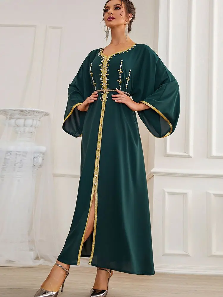 Рамадан ИД Мубарак атласная абайя женское платье в мусульманском стиле скромная одежда женское платье